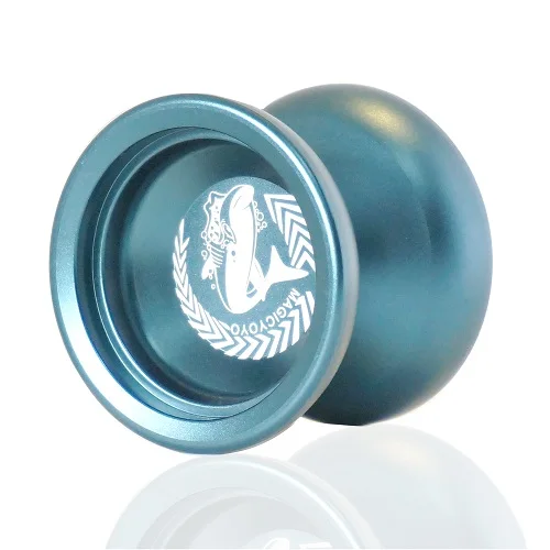 MAGICYOYO N12 yoyo Glow Holy Grail YOYO CNC металлический подшипник KK профессиональные игрушки йойо 10 струн 1 подшипник 1 перчатка в подарок - Цвет: Deep blue