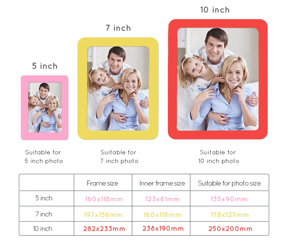 930_05 Magnetic Picture Frames Fridge Magnet Photo Frame Colorful Photo frames   for Photos Home Room Wall Decor with EVA Surface