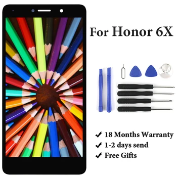 

5.5''For Honor 6X LCD Touch Screen Assembly BLN-L24 BLN-AL10 BLN-L21 BLN-L22 Display Replacement with Free Gift
