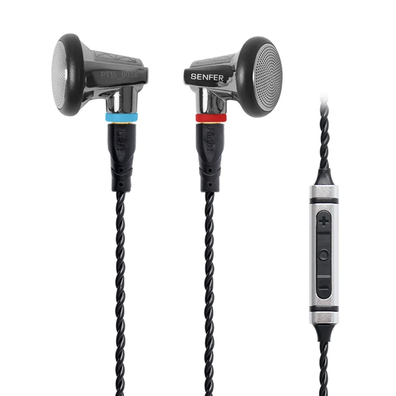 

2019 SENFER(SFR) PT15 In Ear Earphone Earburd Graphene Dynamic Driver Unit HIFI Earplug With MMCX Detachable Cable Metal Earbud