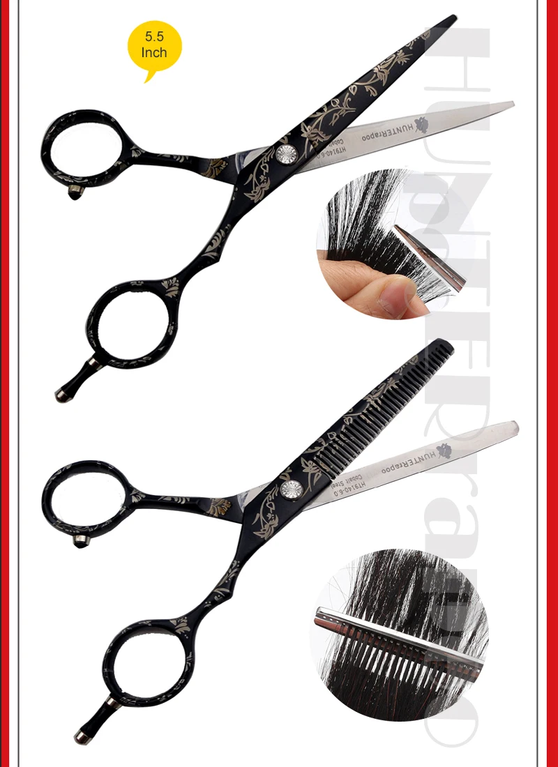 20% скидка HUNTERrapoo HT9140 из нержавеющей стали Кобальт красоты ножницы для волос набор " Парикмахерские ножницы для парикмахерских салонов