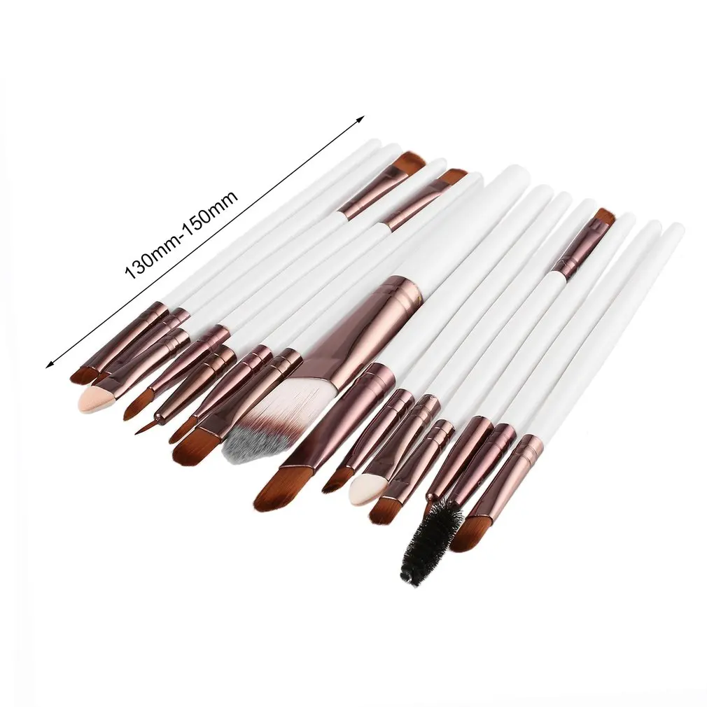 15Pcs Kit Makeup Brushes Set Eyelash Lip Foundation Powder Eye Shadow Brow Eyeliner Cosmetic Make Up 5