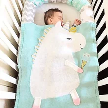 Детские одеяла с рисунком единорога, вязаные одеяла для младенцев, акриловые одеяла для сна для мальчиков и девочек