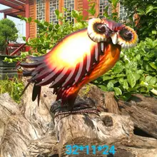 Садовые Статуэтки из кованого железа с изображением совы, скульптуры, импортные товары, европейские садовые украшения, наружные Дворовые балконные украшения