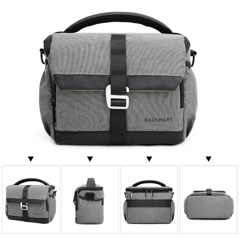 BAGSMART Waterproof Camera Case Bag for Canon Digital SLR / DSLR Compact Camera Messenger Shoulder Bag Camera Case To Travel