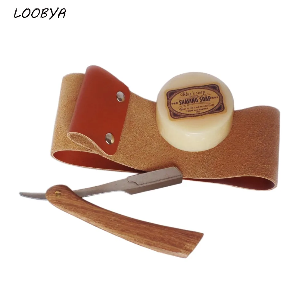 

Shaving Razor Set with Safety Razor Strop Beard Soap for Man Father Shave Gift