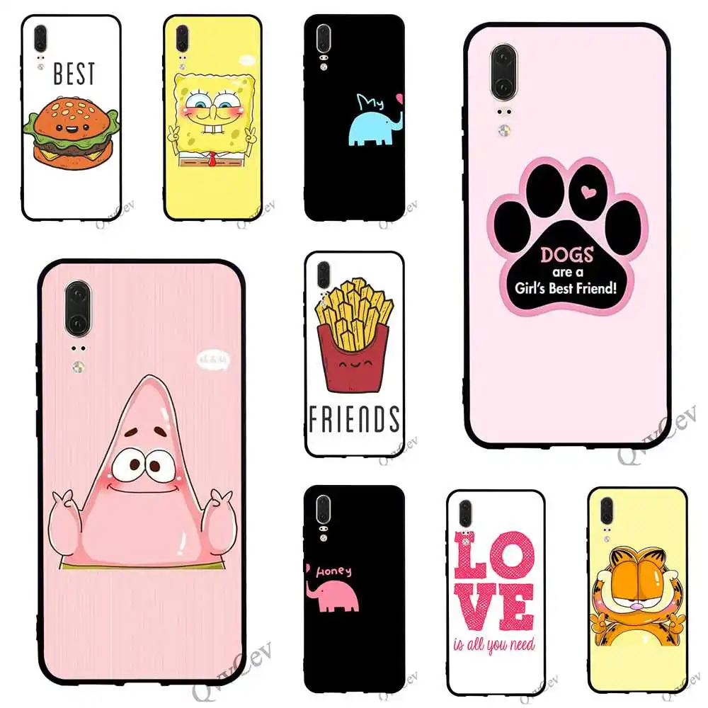 

Shockproof Best Friends Girl Phone Cover for Huawei Mate 20 Case 10 Pro P8 P20 P10 P9 Lite Mini P Smart TPU