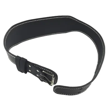 

2018 High Quality PU Leather Weight Lifting Belt Gym Belt Fitness Equipment Wide Back Support Weightlifting Belt, Black L