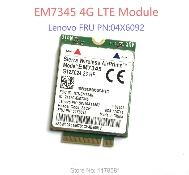 GOBI5000 EM7345 LTE FRU 04X6092 T440 X240 WWAN HSPA+ 42 Мбит/с 4G модуль NGFF