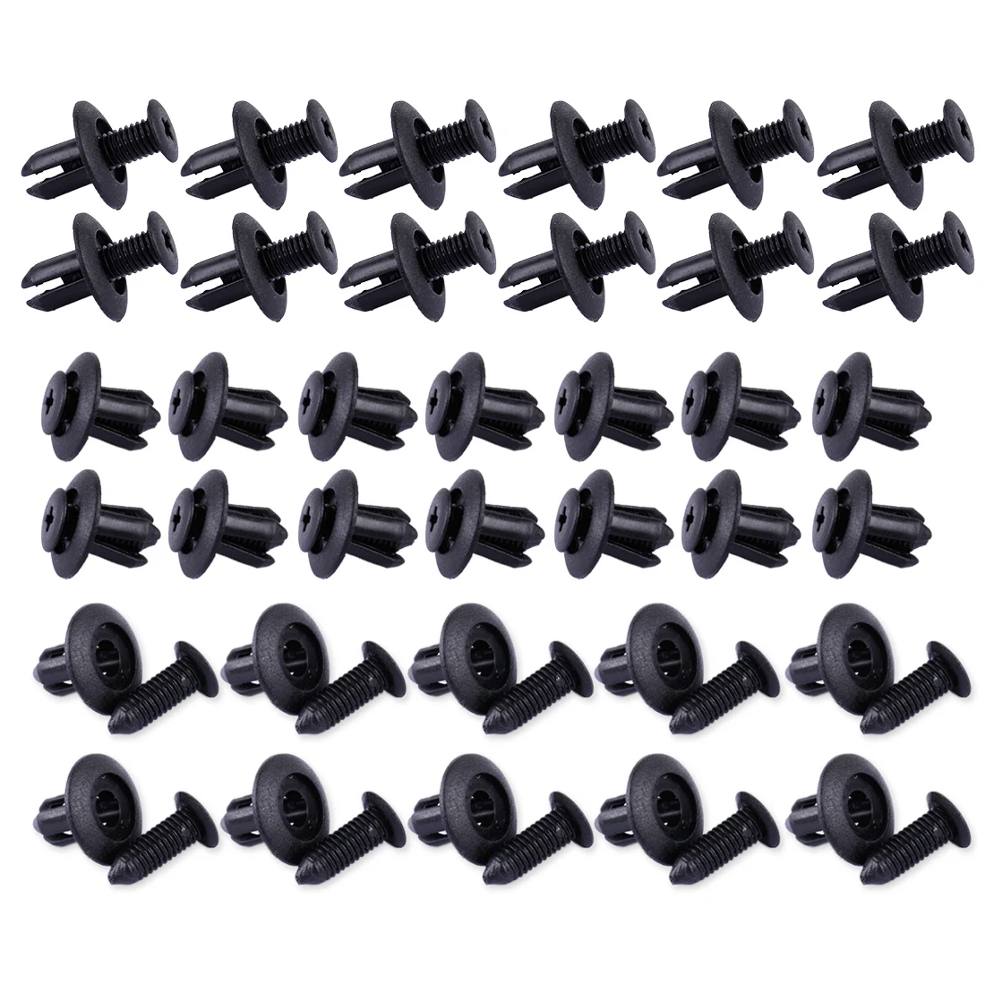 beler 50pcs Universal Push Type Mud Guard Bumper Retainer Clips Fit for Hyundai Accent Sonata