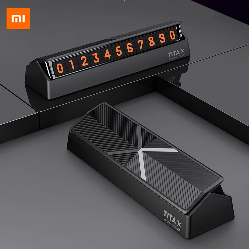 Xiaomi mijia TITA X, флип-тип, автомобильный, умеренный, парковочный телефон, номерная карта, мини-украшение для автомобиля, для xiaomi Mi home