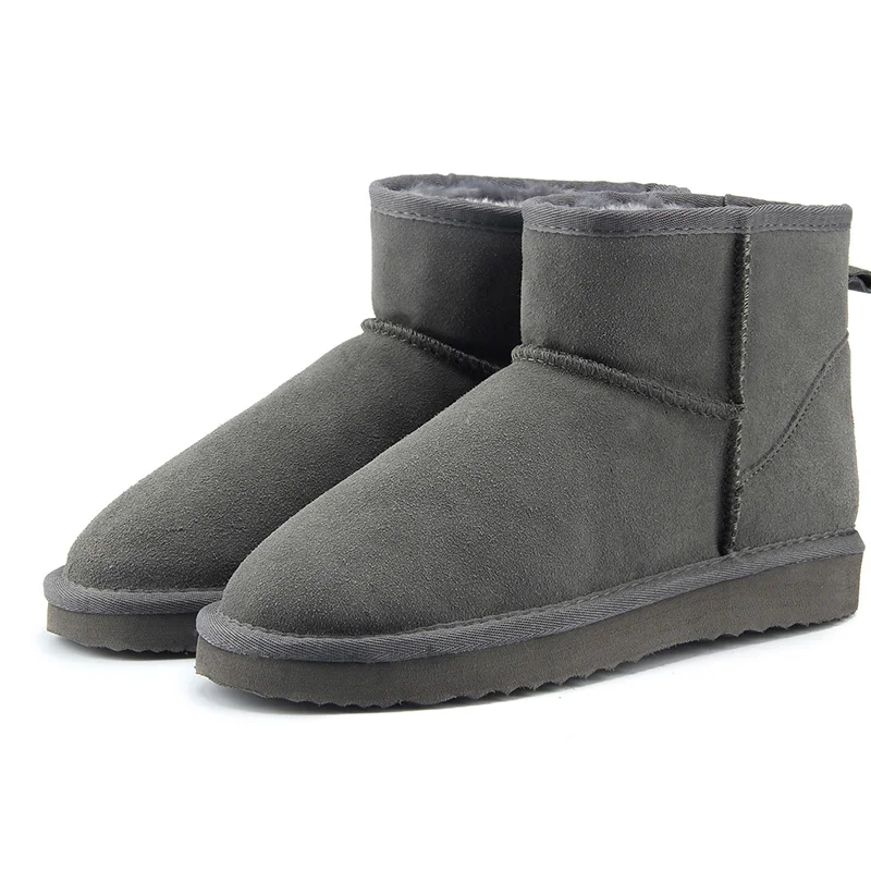 MBR FORCE/высококачественные Классические австралийские зимние ботинки из шерсти; женские ботинки; теплая зимняя обувь для женщин; американские размеры 3-13 - Цвет: Gray