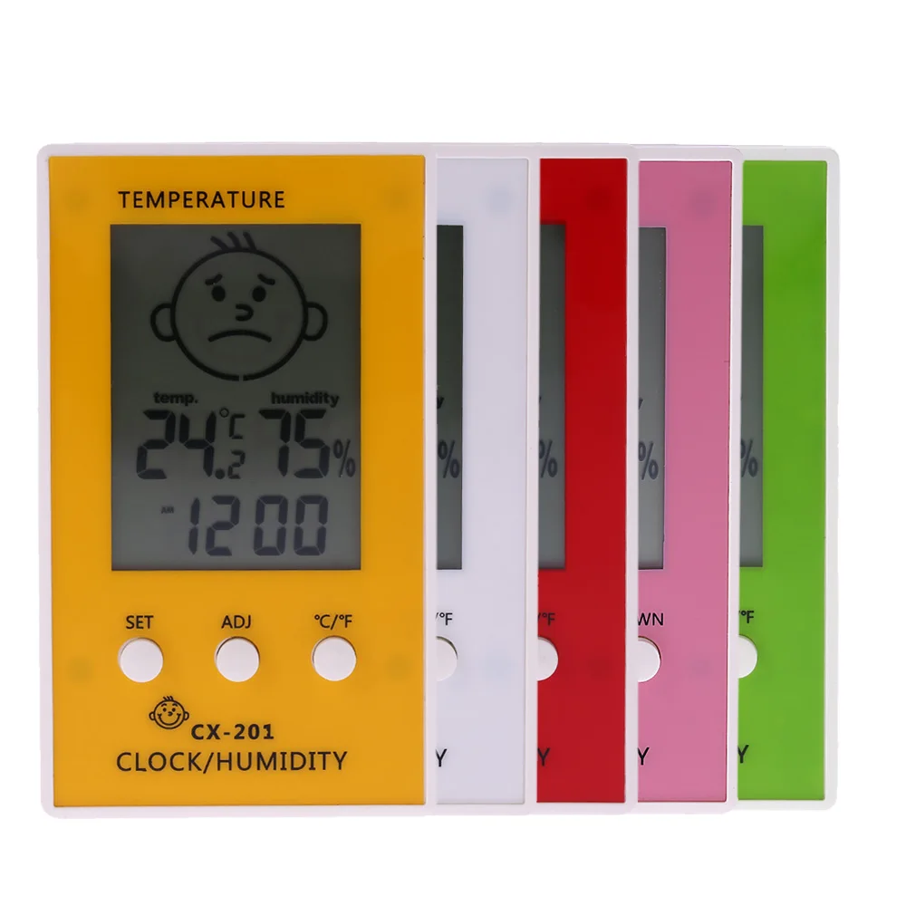 

CX-201 Weather Station Digital Thermometer Hygrometer Indoor outdoor Electronic LCD Temperature Humidity Meter Clock