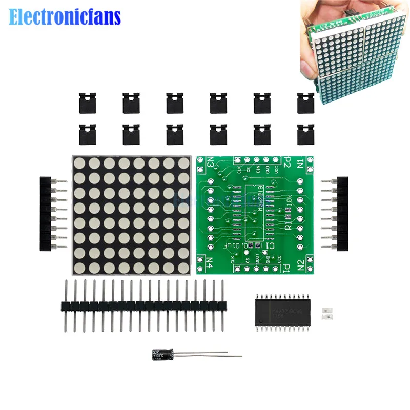 

MAX7219 Dot Matrix Module Control Display Module SPI For Arduino DIY kit