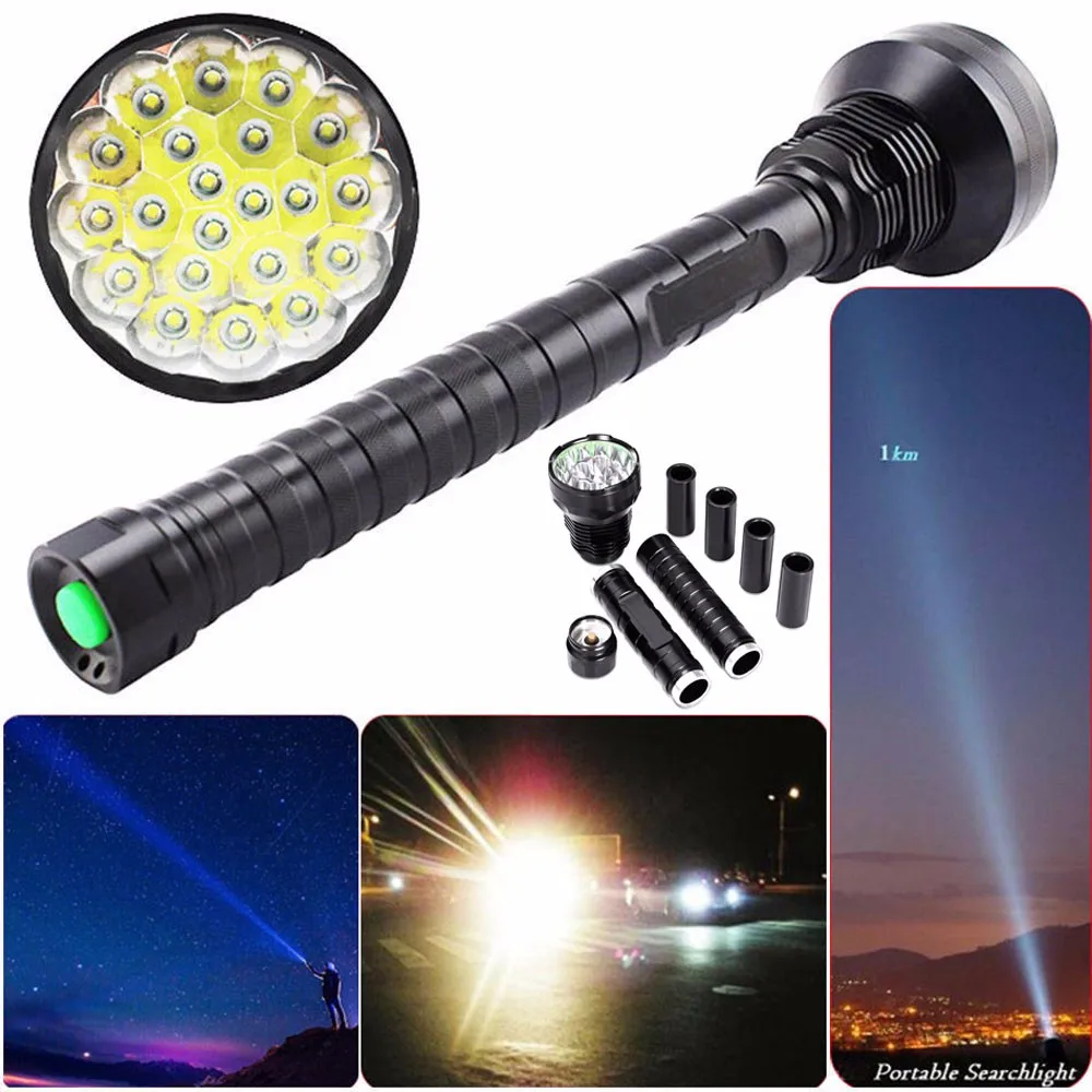 

28000LM CREE XM-L LED 21x T6 Super Flashlight Torch Lamp Light 5Mode 26650 18650