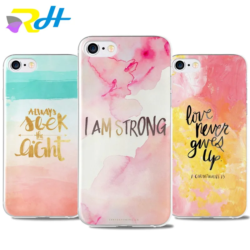 

Cute Portuguese Design Watercolor text Case For iPhone 6 6S Plus 5 5S SE 7 7 Plus 8 X Xr Xs Max Transparent Silicone Phone Cover