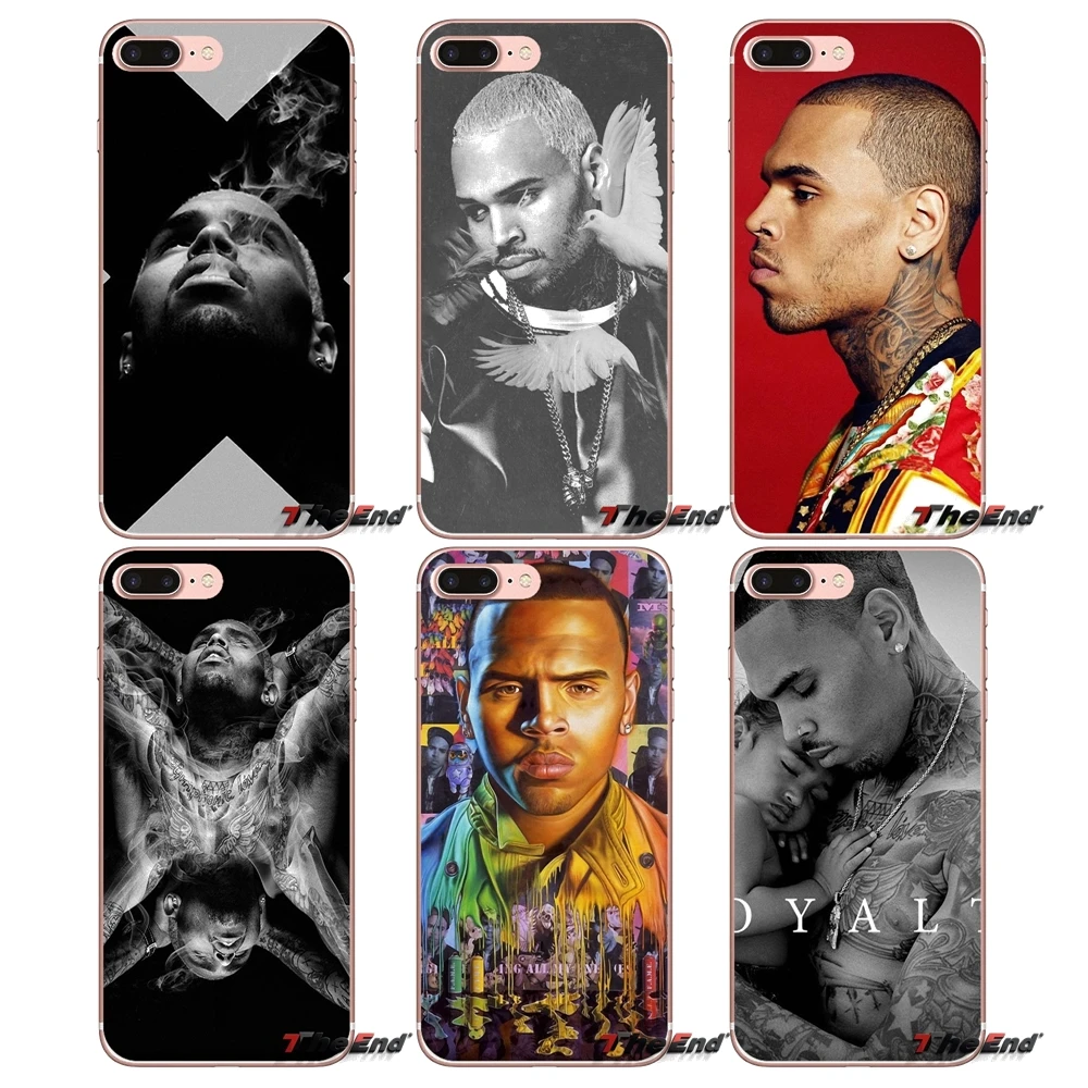 Christopher Maurice Chris Brown Transparent Soft Cover Bag For Samsung Galaxy S3 S4 S5 MINI S6 S7 edge S8 S9 Plus Note 2 3 4 5 8