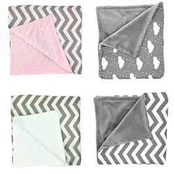 Мягкая удобная квадратная форма с принтом, домашнее теплое детское квадратное одеяло, белый, серый, розовый, темно-серый