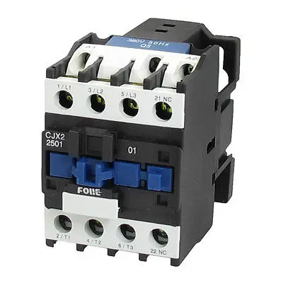 

CJX2-2501 LC1 AC Contactor 25A 3 Phase 3-Pole NC Coil Voltage 380V 220V 110V 36V 24V 50/60Hz Din Rail Mount 3P+1NC Normal Close