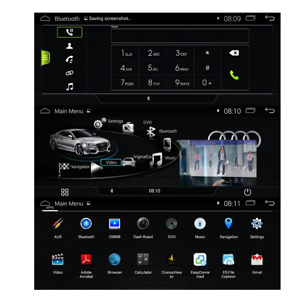 Sale Panlelo Car Stereo Android 7.1 For Audi Q3 Auto Radio AM/FM GPS Navigation BT Steering Wheel Control Wifi  2 Din HD 1024*600 5