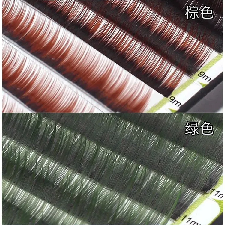 Профессиональные цветные накладные ресницы 0,12 мм Смешанная длина 3d 6d натуральные индивидуальные цветные инструменты для ресниц