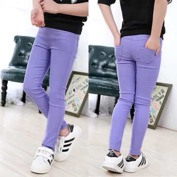 

Girls pants Girl Candy Pencil Pants Stretch Pants 8 Colors for 1~8 Y 6 P/L