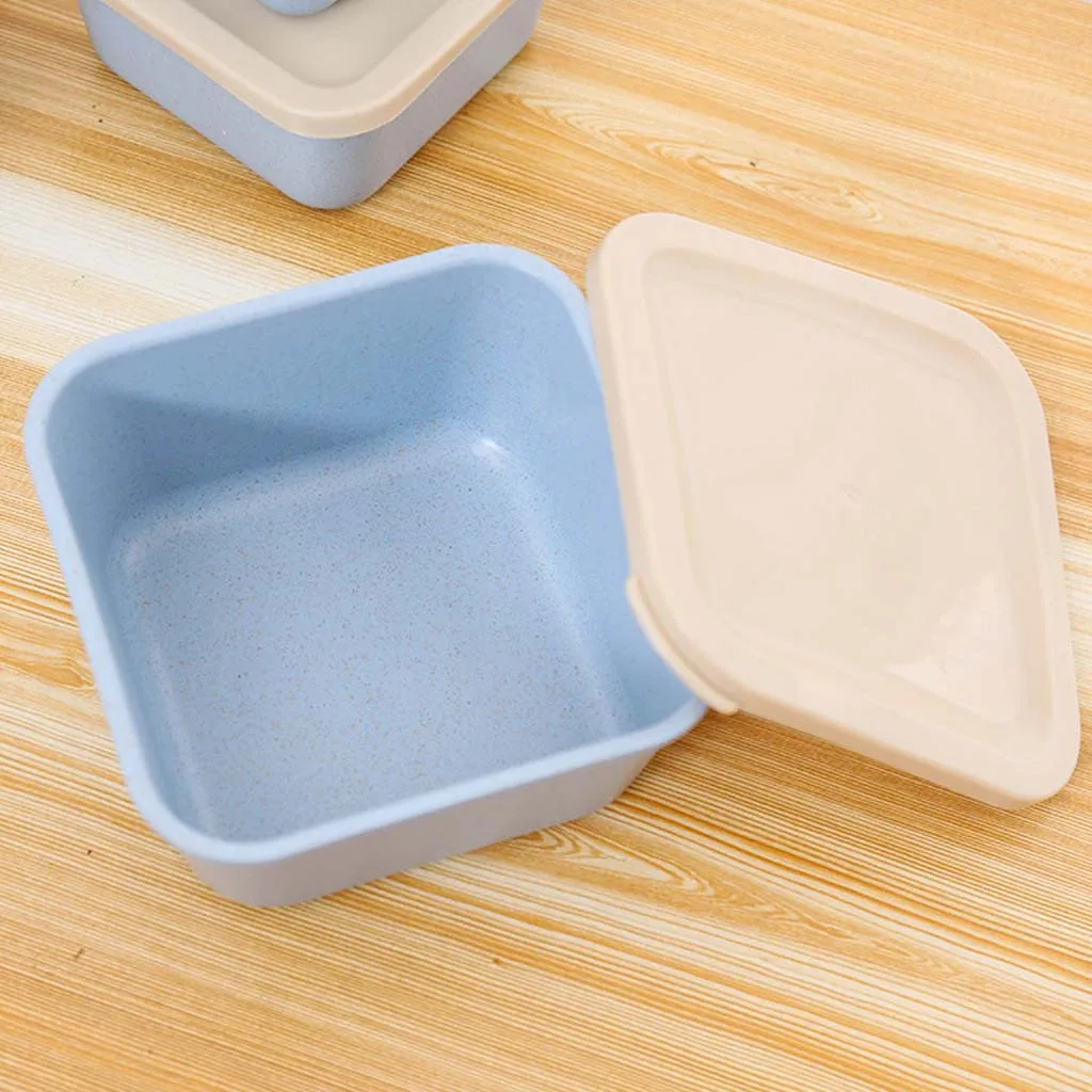 Microwave lunch box picnic food fruit container storage for Wheat straw three-in-one environmental protection | Дом и сад