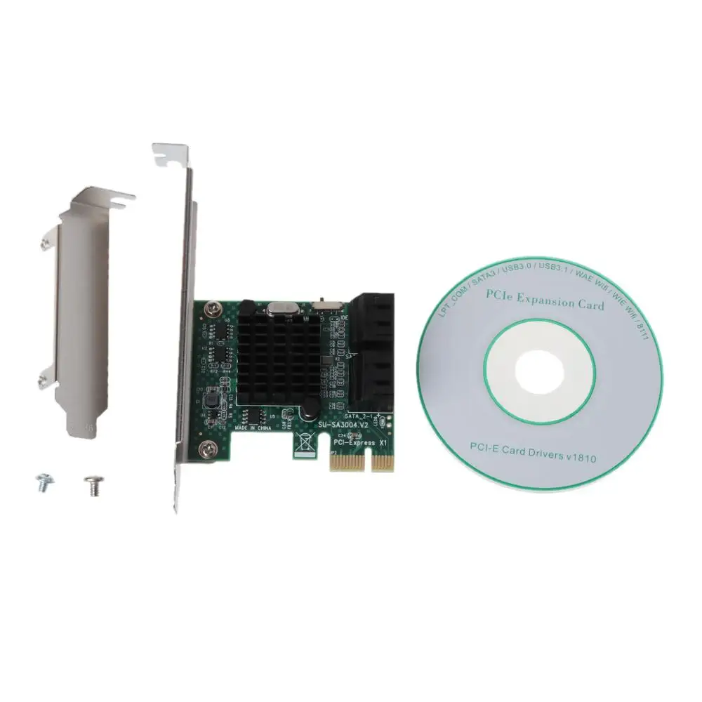 PCI E Express 1x To 4 Port Sata 3 0 III 6G адаптер контроллера преобразователя|Платы расширения| |