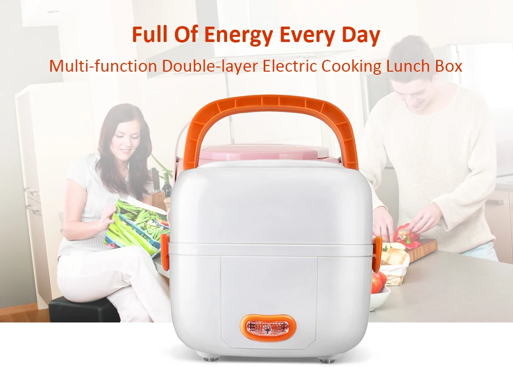 Multi-function Double-layer Large Capacity Rice Cooker Electric Cooking Lunch Box Insulation Heating Container