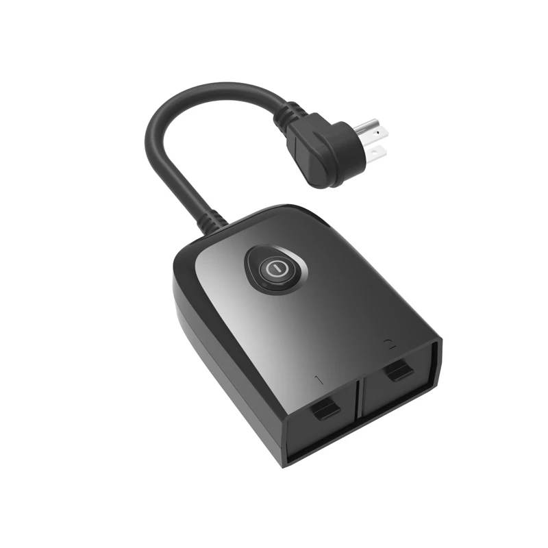 

AC Outlets compatible Waterproof WIFI Smart Socket Switch 1 In 2 Out IP44 Outdoor Home Automation APP Remote Control Alexa