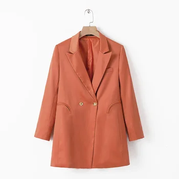 

Spring coat women 2019 casual long blazer dress orange womens clothing long sleeve blazer women