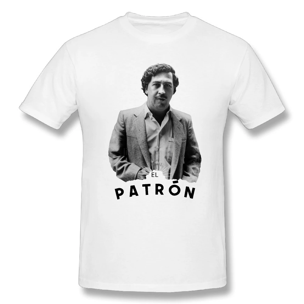 Cool-Tee-Shirt-Pablo-Escobar-Narcos-El-Patron-Teenage-Short-Sleeve-T-Shirts-Funny-100-Cotton