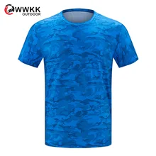 WWKK пара футболка для мужчин и женщин скалолазание с коротким рукавом Круглый вырез дышащие легкие быстросохнущие камуфляжные Трекинговые футболки