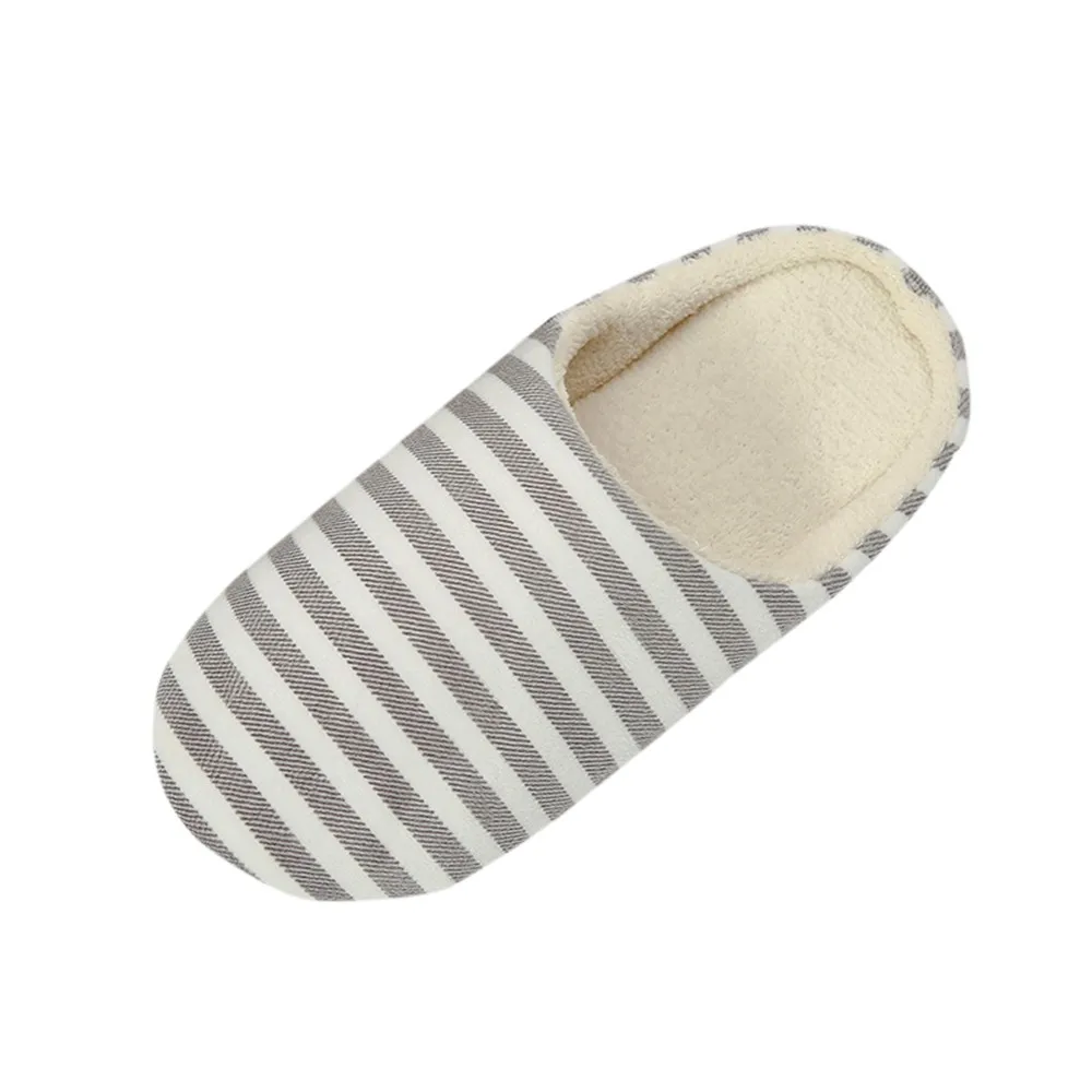 Sleeper#501 NEW Women Men Warm Striped Slipper Indoors Anti-slip Winter House Shoes casual home ladies hot Free Shipping