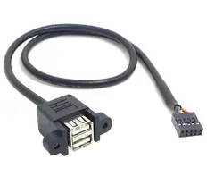 50 см материнская плата Внутренний 9pin 9 P USB для Dual 2-Порты и разъёмы женский Панель крепление кабель для передачи данных