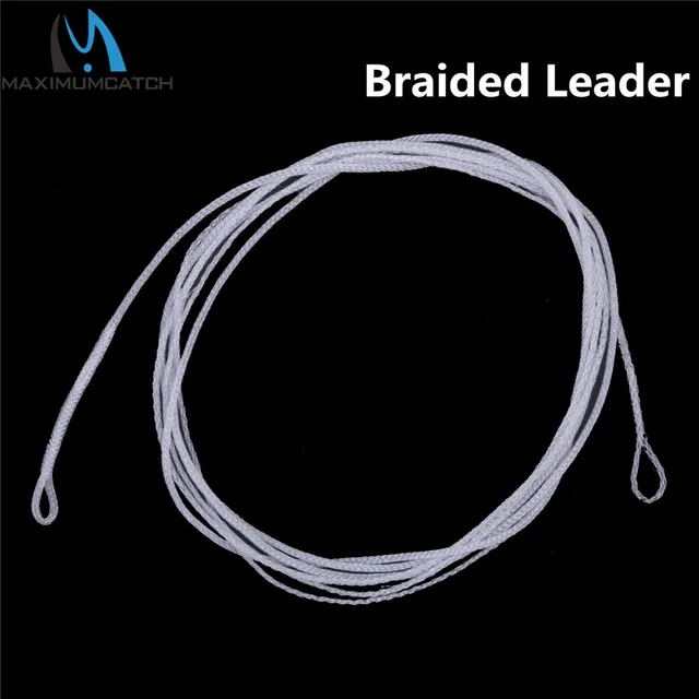 Maximumcatch Braided leader Line 6ft/7ft/10ft 20lb 2pcs Floating Leader Fishing Line with 2