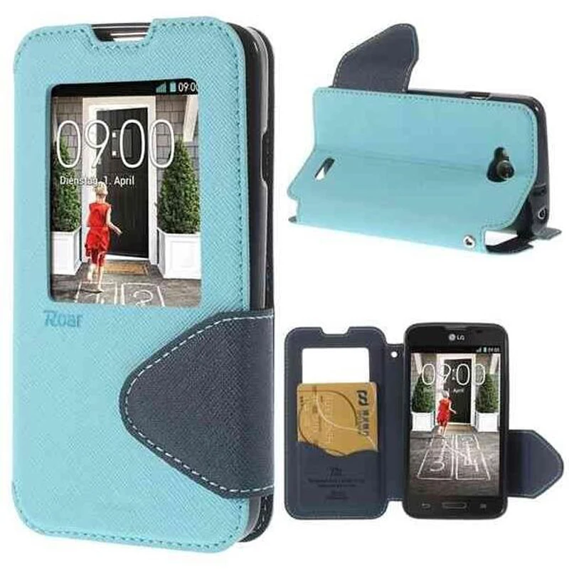 

Roar Korea Diary open Window Flip Leather Wallet case cover for LG G Flex 2 F340 V10 V20 K10 Optimus GX F310 F350 K8 Nexus 5