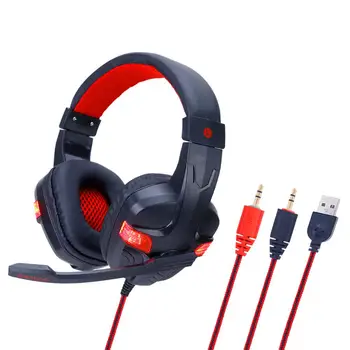 

New Gaming Headset P90 Super Bass Game Headphone LED Light with Omnidirectional Microphone for Computer Laptop PS4 Gamer 2019