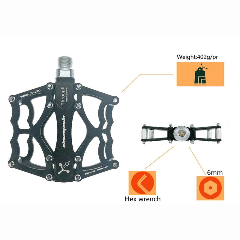 Педали из алюминиевого сплава для велосипеда MTB велосипедные педали платформы для велосипеда и уличных видов спорта многоцветные горные педали, велосипедные аксессуары