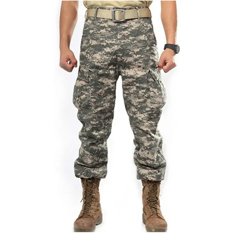 Военная Униформа камуфляж брюки карго для мужчин's брюки для девочек 2019 Весна Camo Высокая талия Черные Карманы мотобрюки мужск