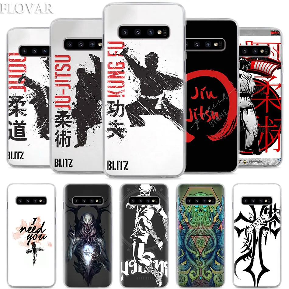 

Cthulhu Jesus Jiu Jitsu Phone Case for Samsung Galaxy S10e S10 Plus S7 S8 S9 Plus Note 8 9 M10 M20 M30 Hard Case Coque