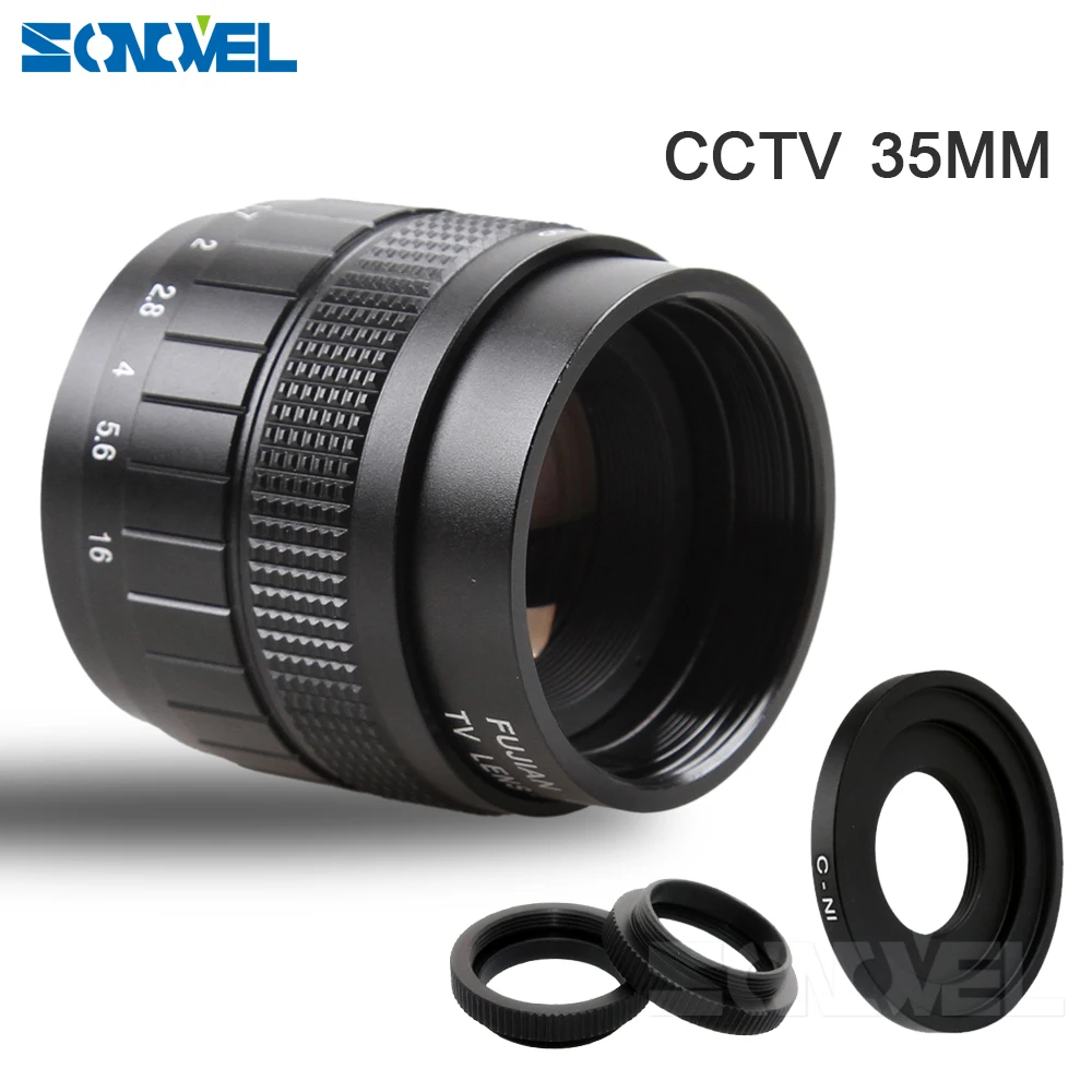Объектив FUJIAN 35 мм F1.7 CC для ТВ и фильмов с креплением C макрокольцом Nikon 1 AW1 S2 J4 J3 J2 J1