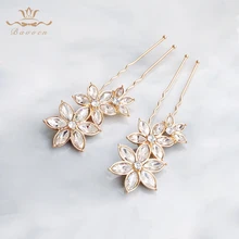 2 фото сверкающие Кристальные женские палочки для волос золотые палочки для волос европейские резинки для волос шпильки свадебные аксессуары для волос