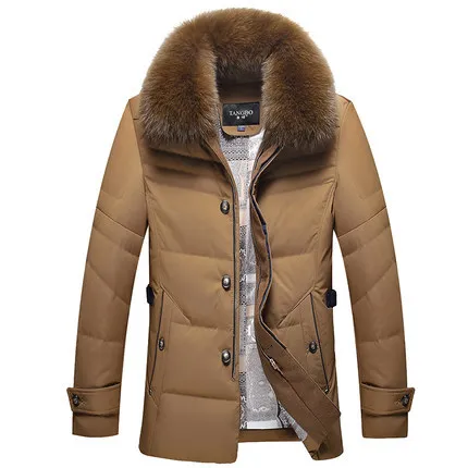 Cheap 2015 New Hot Thicken Warm Men Down jacket Coat Parkas Outerwear Cold Slim Long Luxury Business Plus Size 5XXXXXL Fox Fur collar