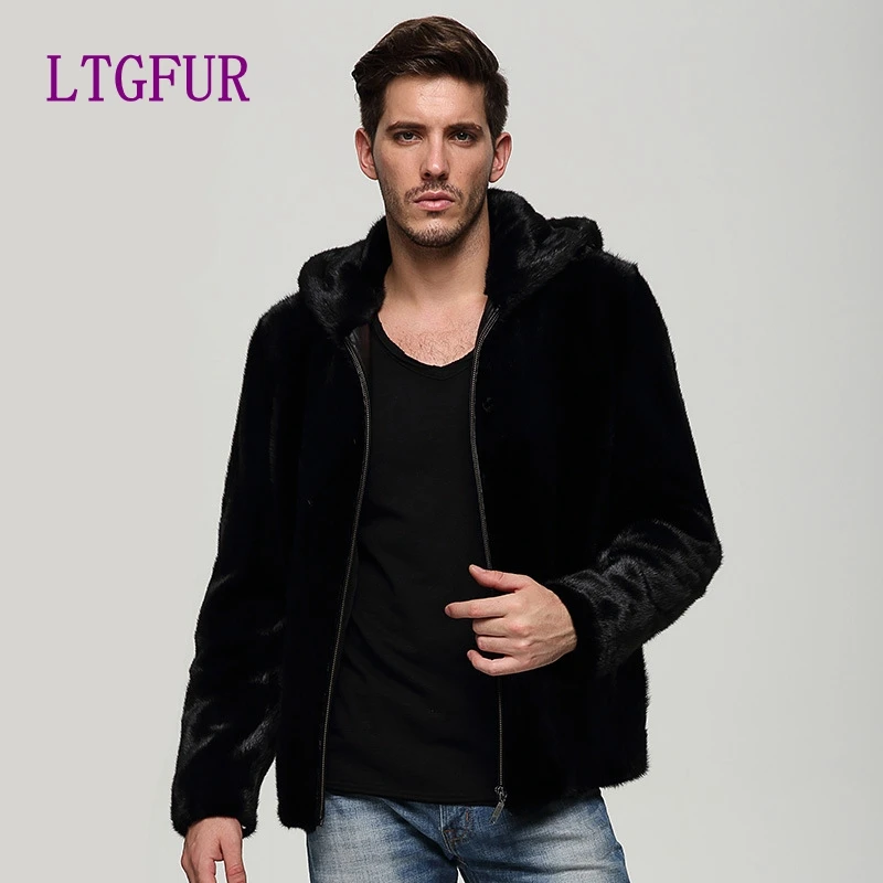 LTGFUR2016-2017 new men’s fashion Mink Fur Jacket Mens mink coat