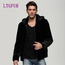 LTGFUR2016-2017 new men’s fashion Mink Fur Jacket Mens mink coat