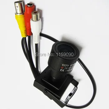 

Mini HD 700TVL CMOS with Audio 2.8-12mm F1.4 Lens CCTV Security Color Camera Mic