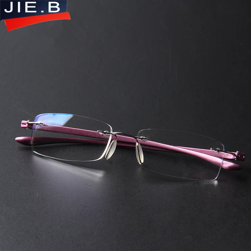 

2016 TR-90 Frameless Metal Frame Slim Portable Black/Red Compact Reading Glasses Anti Eye Fatigue Presbyopic Strength+1.0 - +4.0