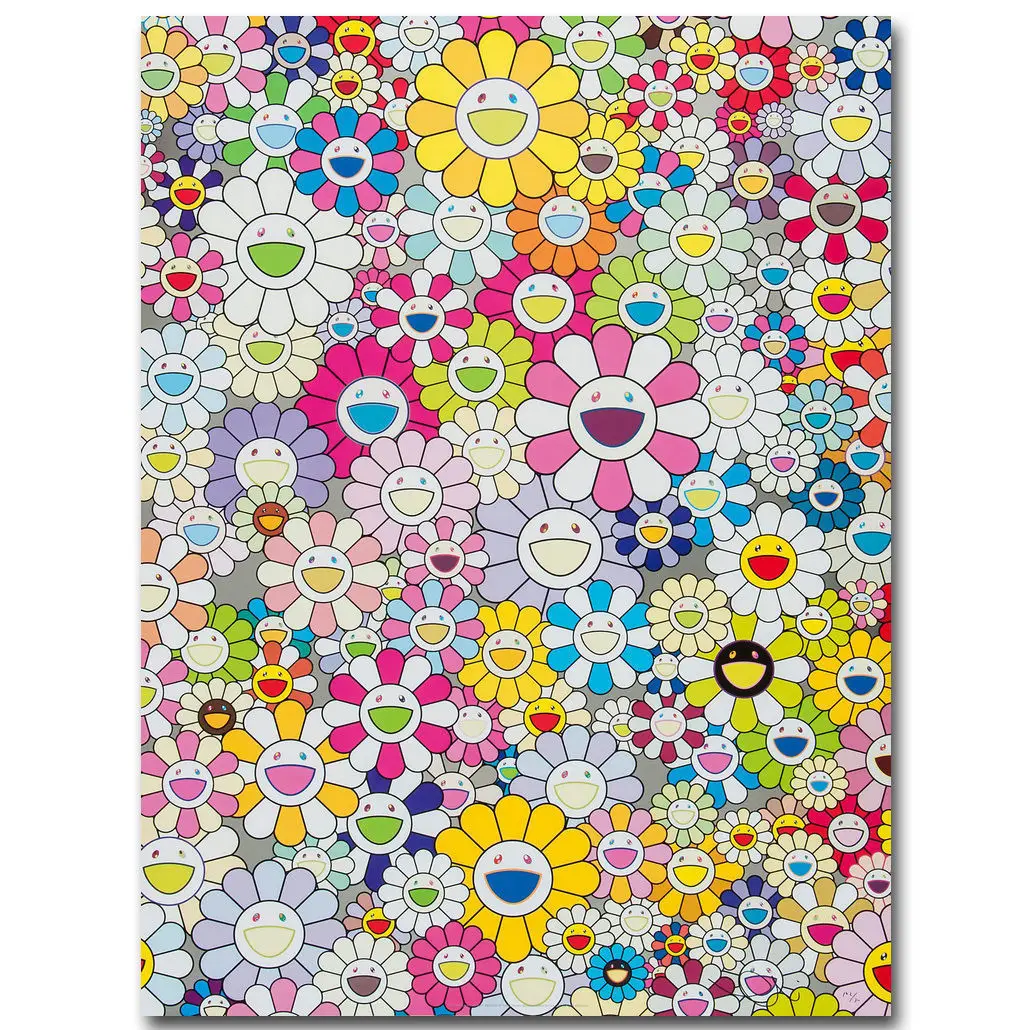 

Q0160 Posters and Prints Murakami Takashi Japanese Pop Kaikai Art Poster Canvas Painting Home Decor