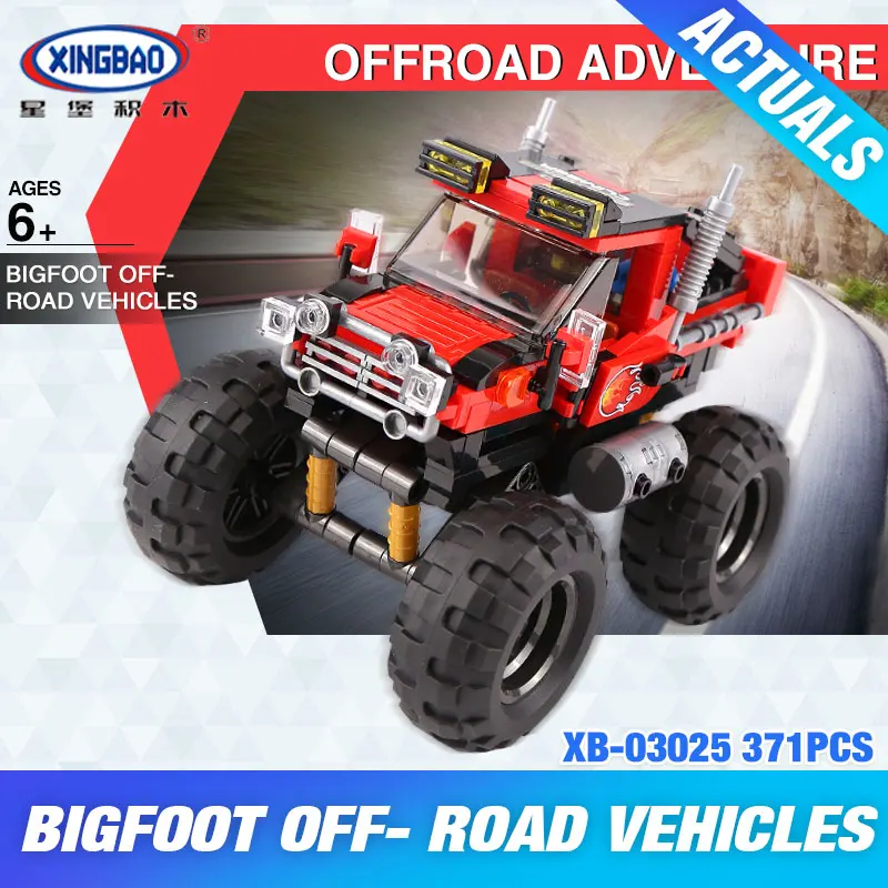 

New XingBao 03025 The super big foot car Set Assemblage Car Series Building Blocks Bricks Toys For Boy's Educational Gifts Model